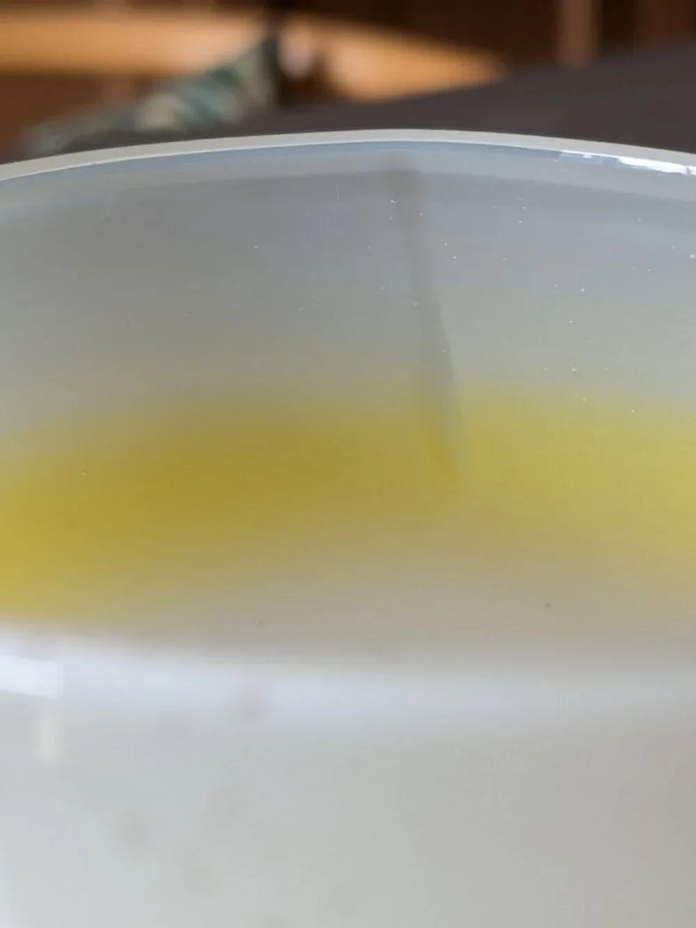 White/Yellow Glassbaby Votive Candle Holder